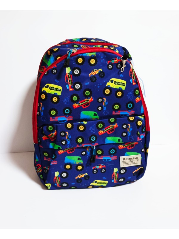 Okul Çantası Otobüs Desenli Okul Çantası Otobüs Desenli