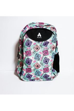 Okul Çantası Kamera Desenli Okul Çantası Kamera Desenli