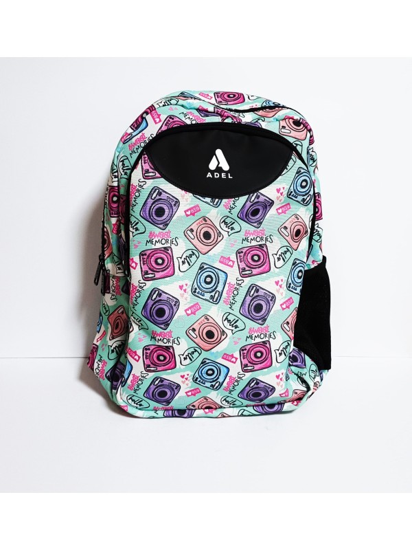 Okul Çantası Kamera Desenli Okul Çantası Kamera Desenli