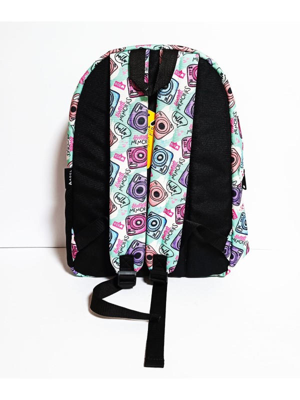 Okul Çantası Kamera Desenli Okul Çantası Kamera Desenli