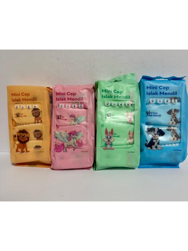 Islak Mendil Mini  4 lü Paket 8 li
