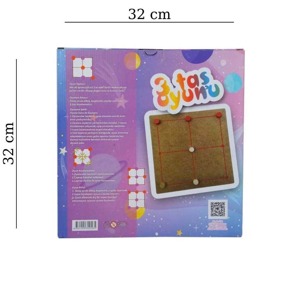 Ahşap 3 Taş Oyunu
