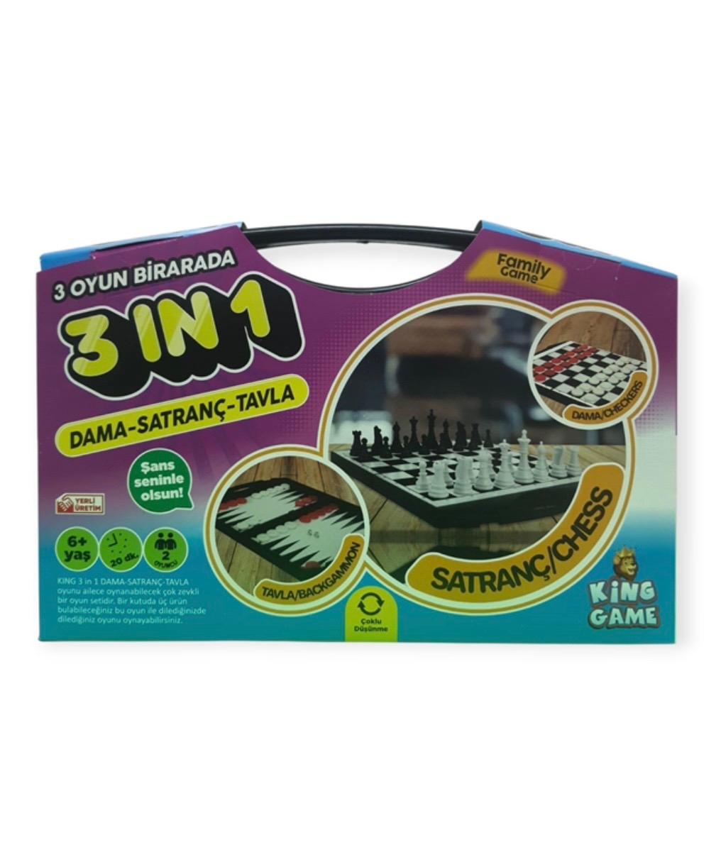 3'ü 1 Arada Çantalı Dama-Satranç-Tavla Zeka ve Strateji Oyunu 3'ü 1 Arada Çantalı Dama-Satranç-Tavla Zeka ve Strateji Oyunu