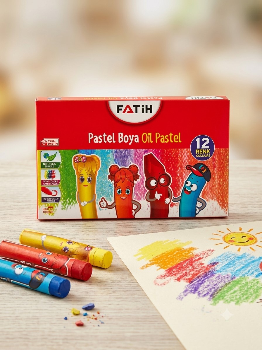 Pastel Boya 12 Renk Kaliteli Pastel Boya 12 Renk Kaliteli
