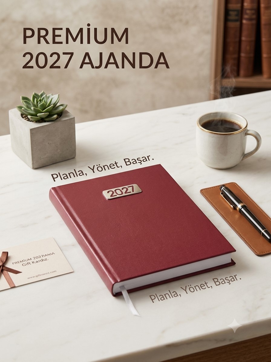 2027 Ajanda 14x20 Cilt Bezli Günlük (Ekonomik)Bordo