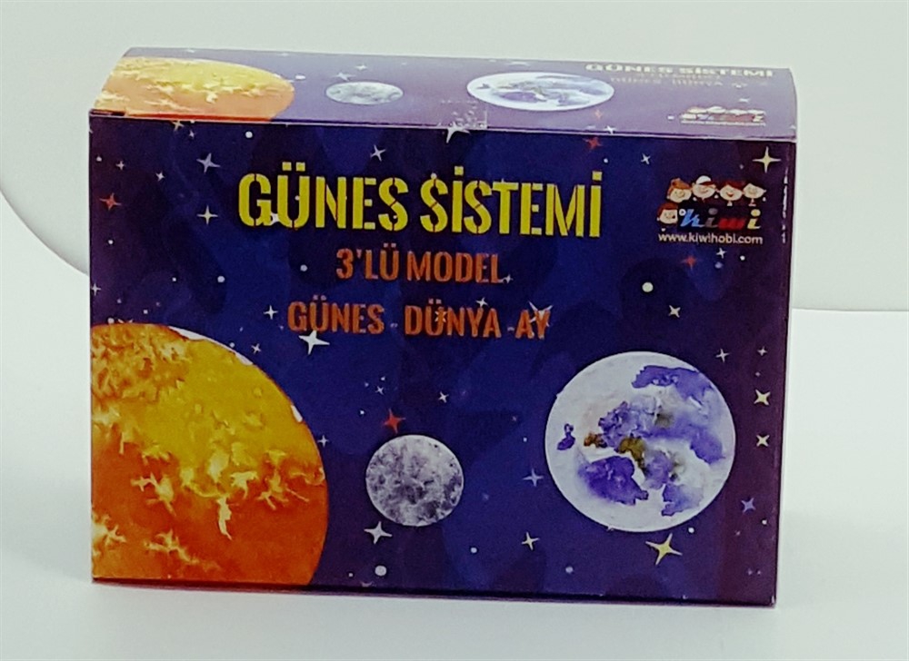 Güneş Sistemi 3 lü Model Güneş Dünya Ay