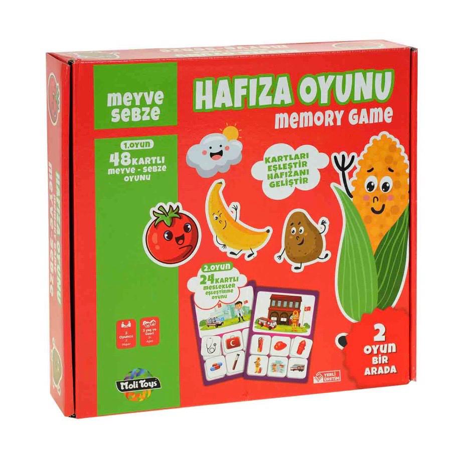 Kutulu Hafıza Oyunu Meyve Sebze 48 Parça Kutulu Hafıza Oyunu Meyve Sebze 48 Parça