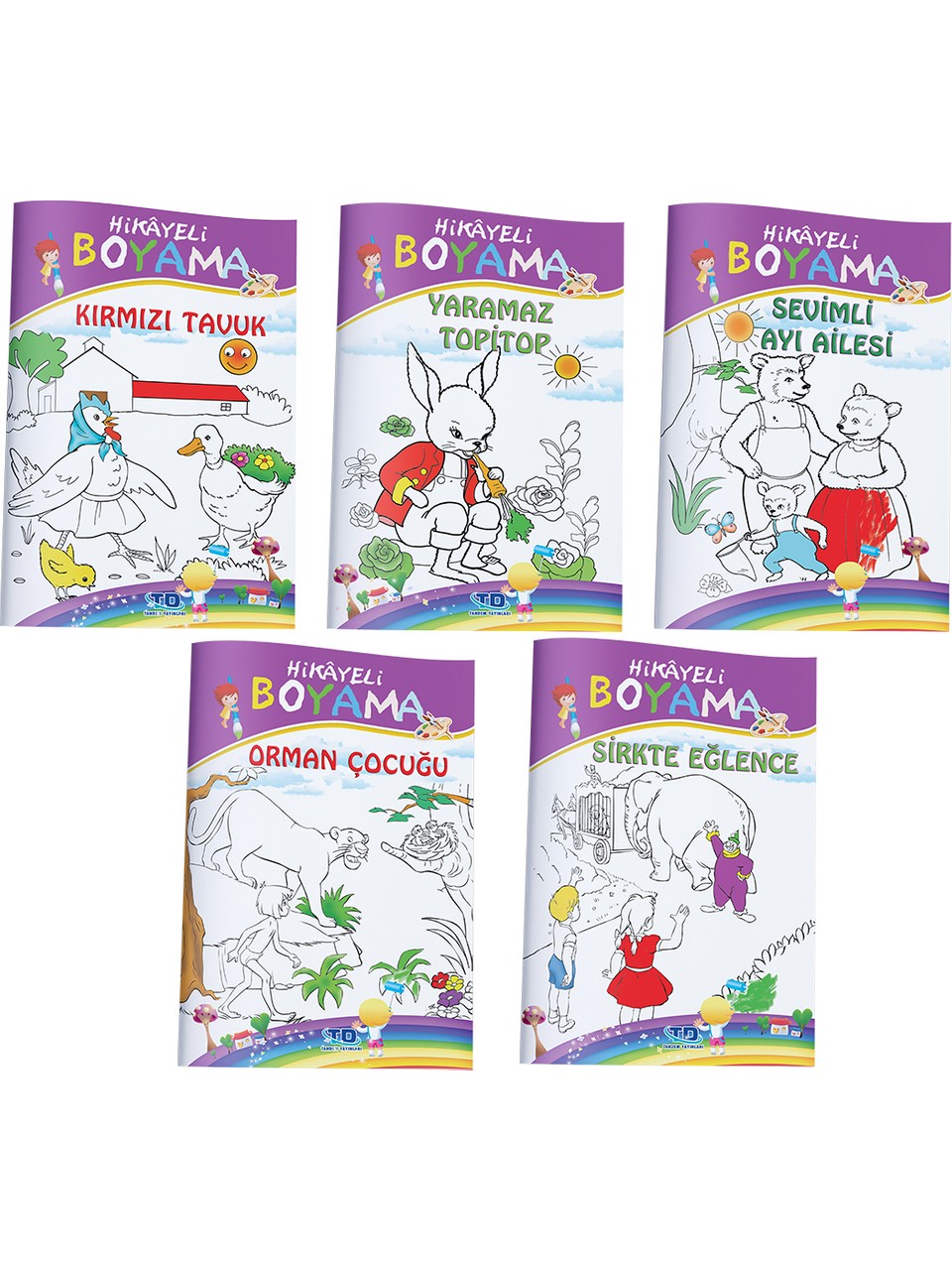 Masallı Boyama Kitabı (5 Kitap Takım) 