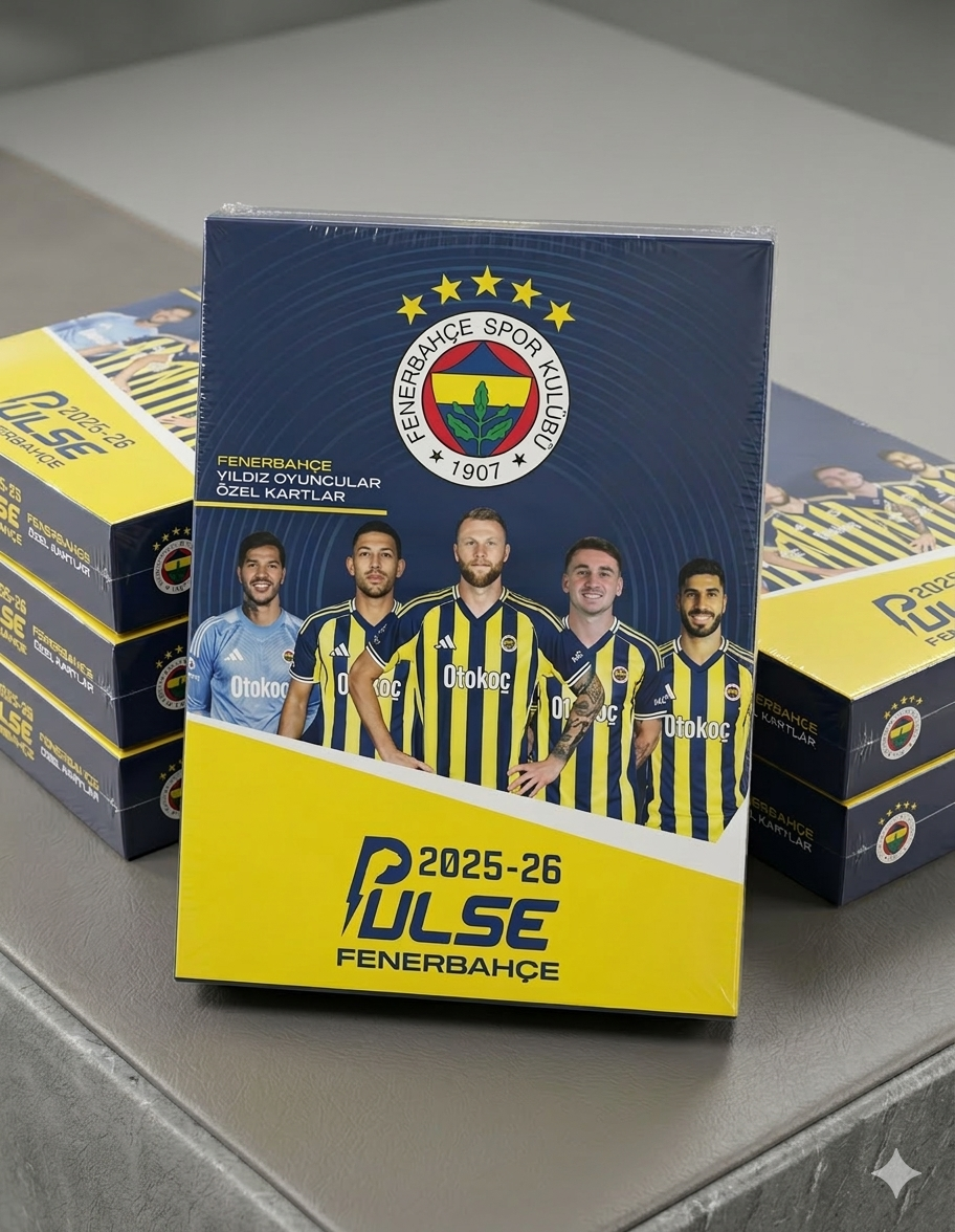 Pulse Futbolcu Kartları 2025/26 Paket 10 Kart Sarı Laçivert Pulse Futbolcu Kartları 2025/26 Paket 10 Kart Sarı Laçivert