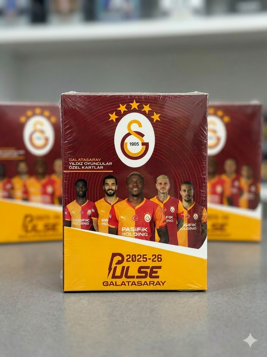 Pulse Futbolcu Kartları 2025/26 Paket 10 Kart Koleksiyon Kartları Sarı Kırmızı Pulse Futbolcu Kartları 2025/26 Paket 10 Kart Koleksiyon Kartları Sarı Kırmızı