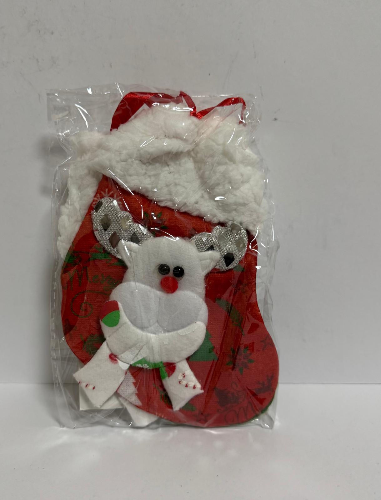 Yılbasşı Süsü Ağaç Süsü Çorap Kardan Adam Ayıcık Desenli Çoraplar 2li 17 x 10 cm Karışık Paketler