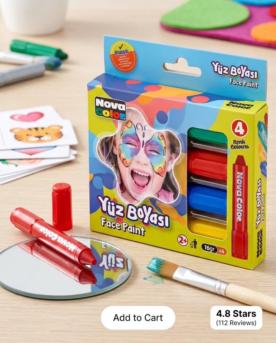 Yüz Boyası 4 Renk Set