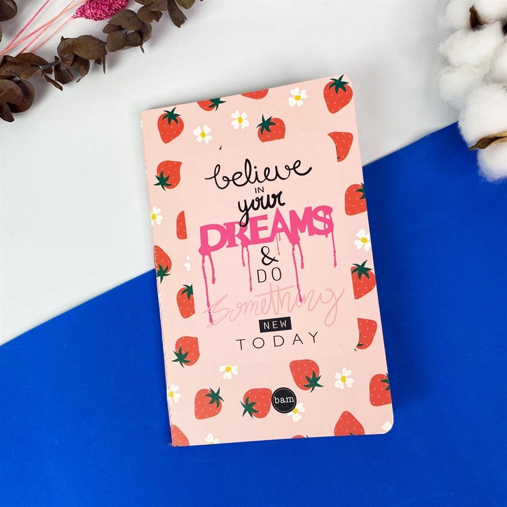 Believe In Your Dreams Tasarımlı Terzi Dikişli Defter Believe In Your Dreams Tasarımlı Terzi Dikişli Defter