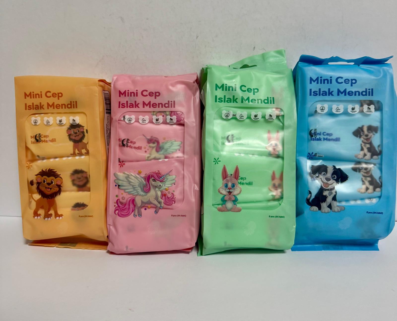 Islak Mendil Mini 4 lü Paket 8 li Islak Mendil Mini 4 lü Paket 8 li